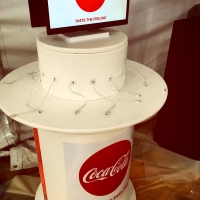 Charging station provided by Coca Cola